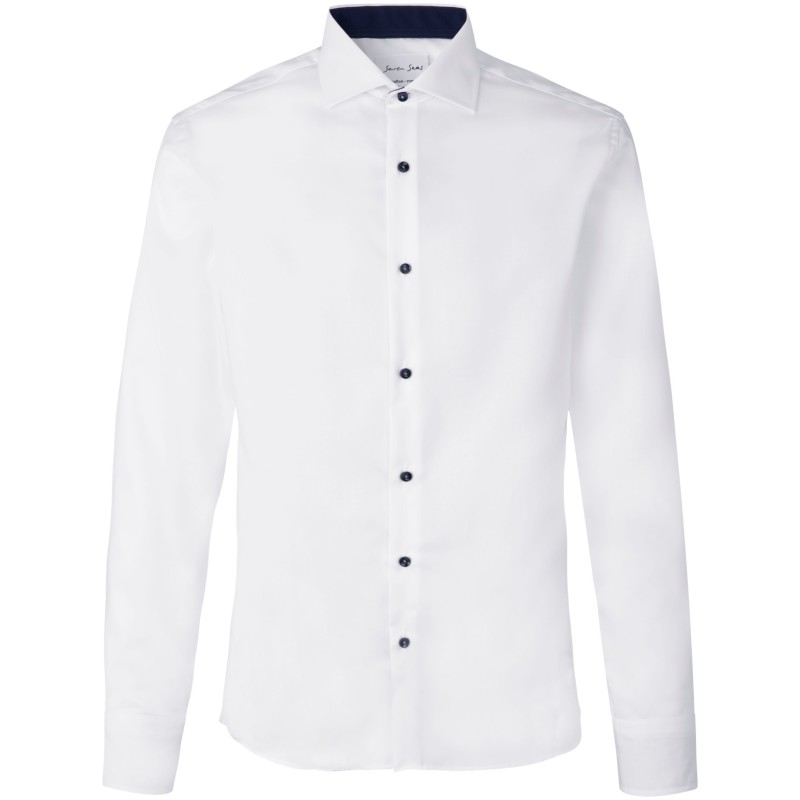 S371 SEVEN SEAS Fine Twill Contrast | slim