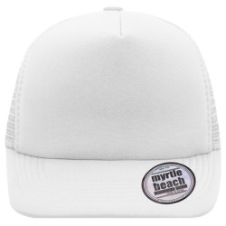 MB6508 5 Panel Flat Peak Cap