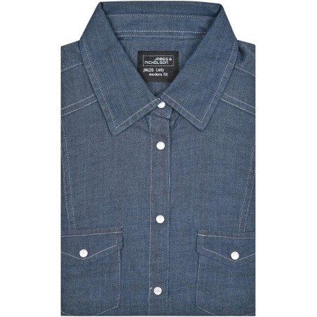 JN628 Ladies' Denim Blouse